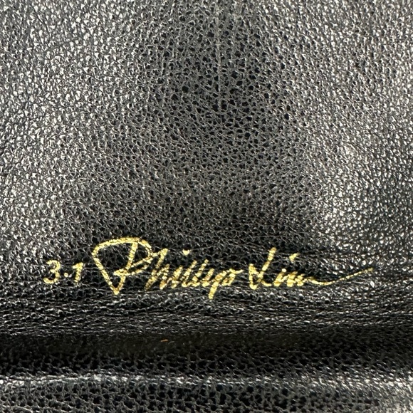 3.1 Phillip Lim Florence Leather Black Pleated Drawstring Tote Bucket Bag - Picture 5 of 5